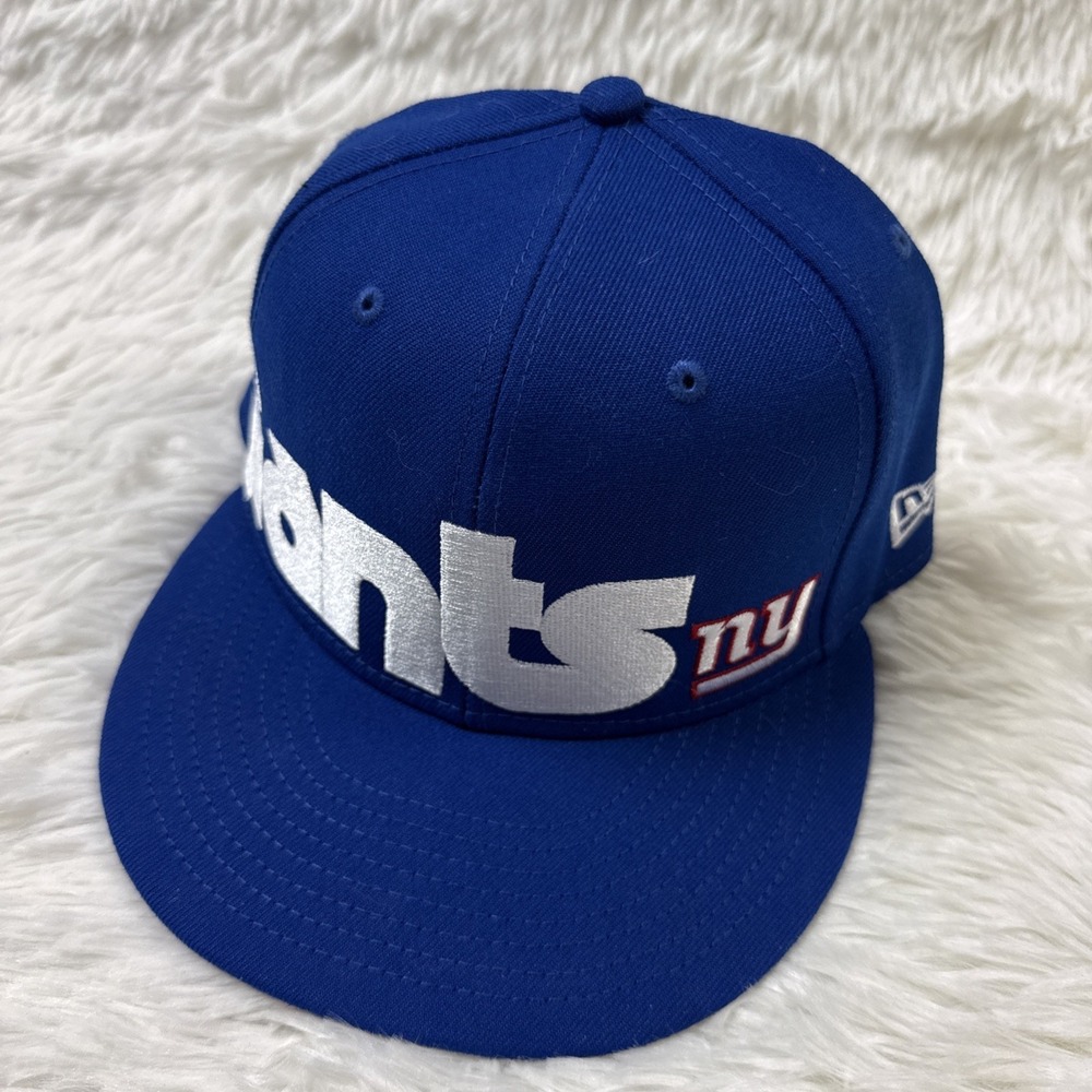 New York Giants Hat Cap Fitted Mens 7-1/2 Blue NFL Football New Era 59FIFTY